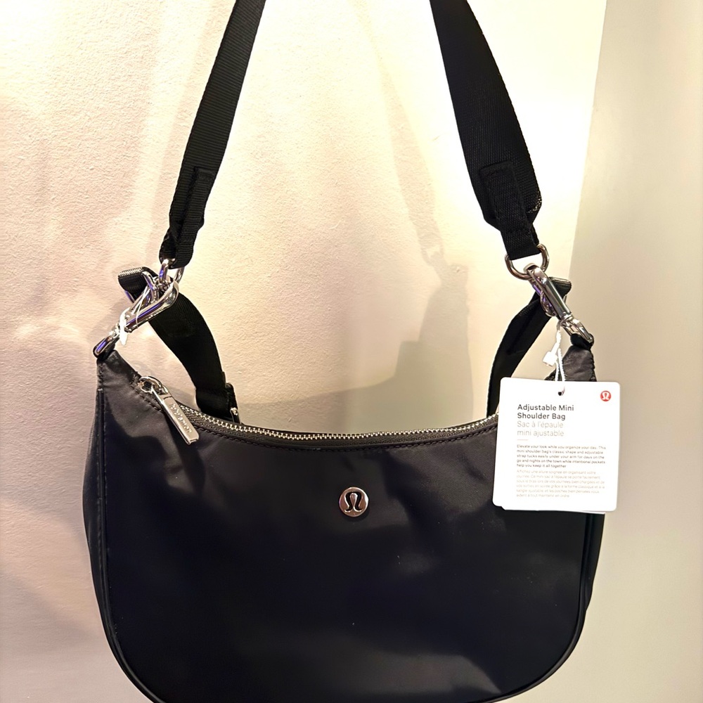 BRAND NEW Lululemon Athletica Black Adjustable Mini Shoulder Bag